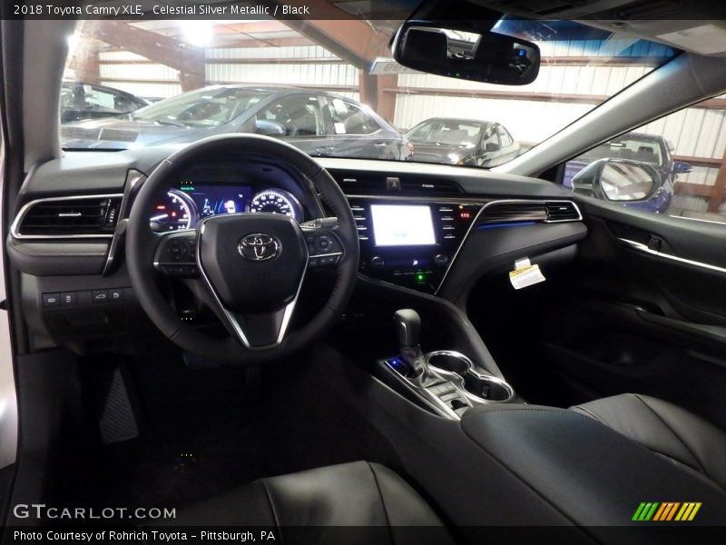 Celestial Silver Metallic / Black 2018 Toyota Camry XLE