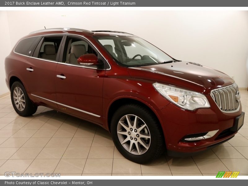 Crimson Red Tintcoat / Light Titanium 2017 Buick Enclave Leather AWD