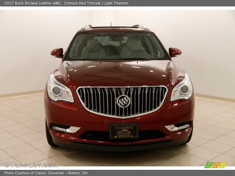 Crimson Red Tintcoat / Light Titanium 2017 Buick Enclave Leather AWD