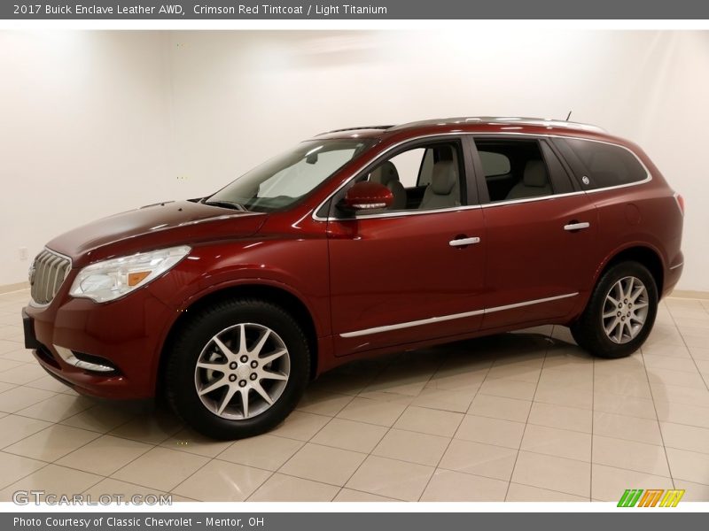 Crimson Red Tintcoat / Light Titanium 2017 Buick Enclave Leather AWD