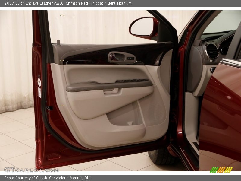 Crimson Red Tintcoat / Light Titanium 2017 Buick Enclave Leather AWD