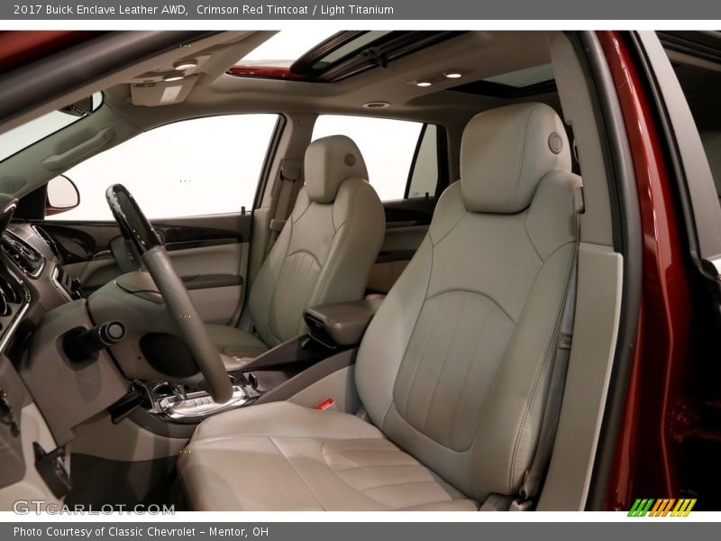 Crimson Red Tintcoat / Light Titanium 2017 Buick Enclave Leather AWD