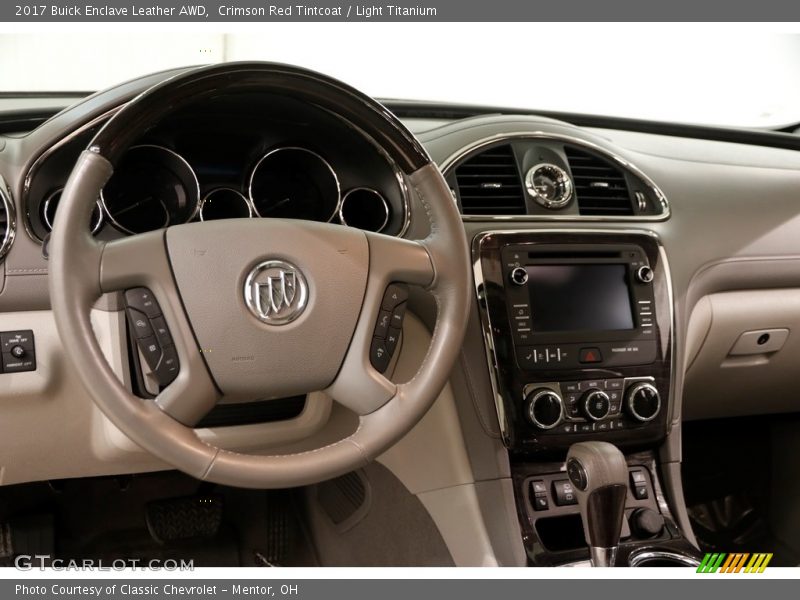 Crimson Red Tintcoat / Light Titanium 2017 Buick Enclave Leather AWD