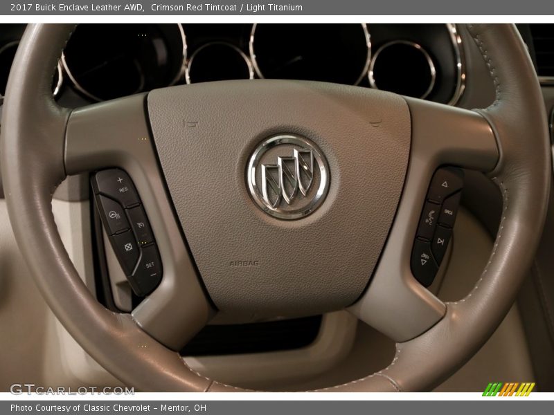 Crimson Red Tintcoat / Light Titanium 2017 Buick Enclave Leather AWD