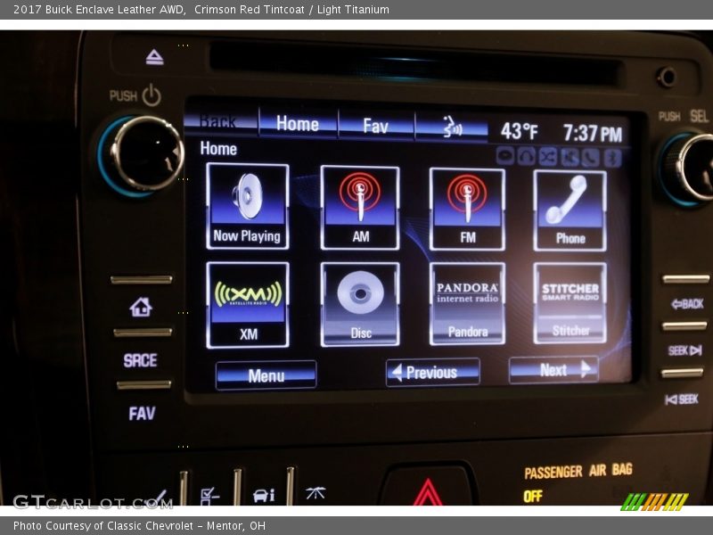 Crimson Red Tintcoat / Light Titanium 2017 Buick Enclave Leather AWD