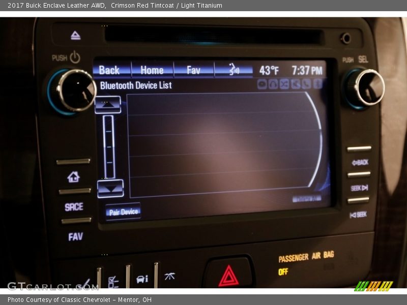 Crimson Red Tintcoat / Light Titanium 2017 Buick Enclave Leather AWD