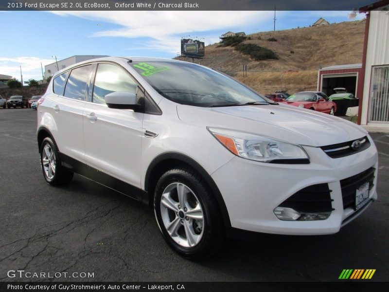Oxford White / Charcoal Black 2013 Ford Escape SE 2.0L EcoBoost