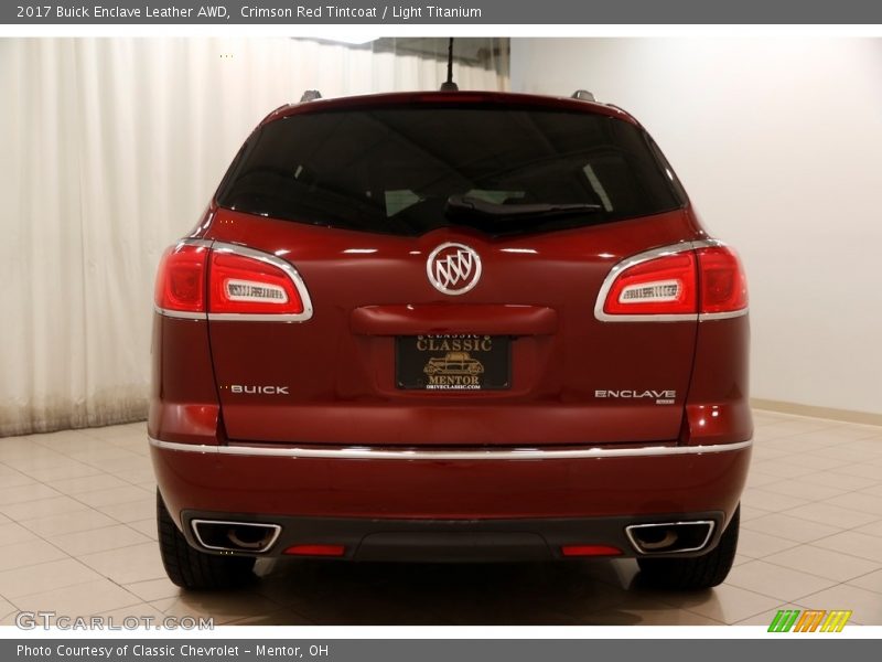 Crimson Red Tintcoat / Light Titanium 2017 Buick Enclave Leather AWD