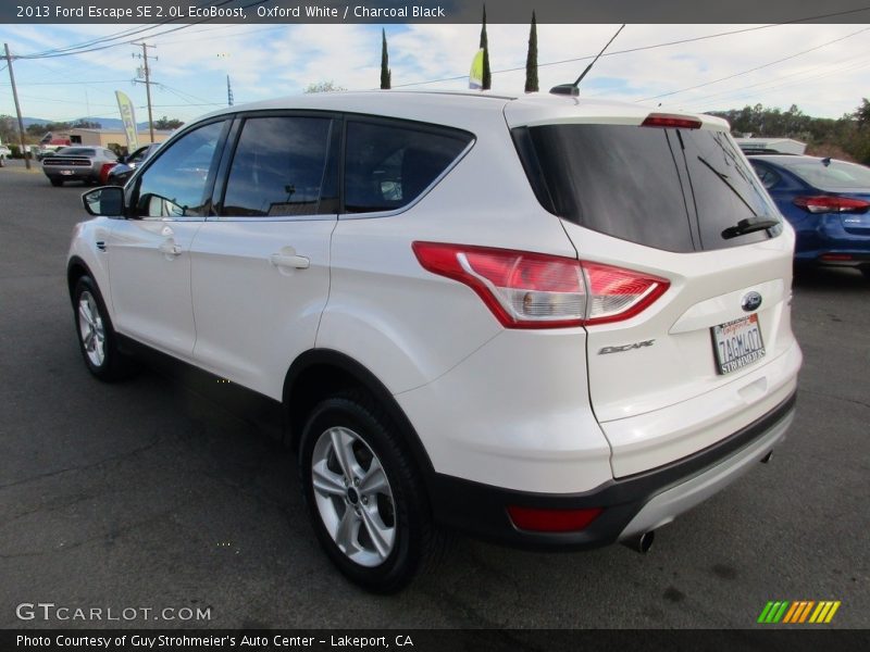 Oxford White / Charcoal Black 2013 Ford Escape SE 2.0L EcoBoost