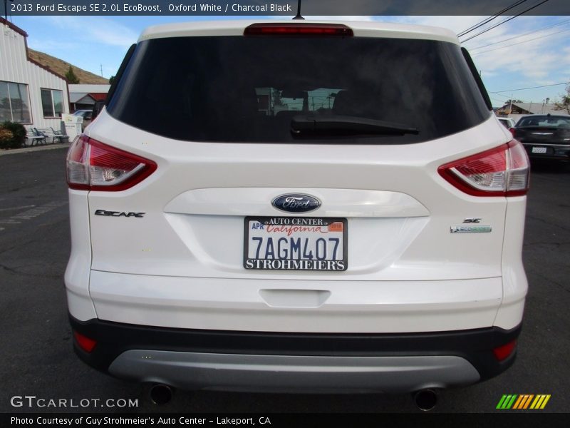 Oxford White / Charcoal Black 2013 Ford Escape SE 2.0L EcoBoost