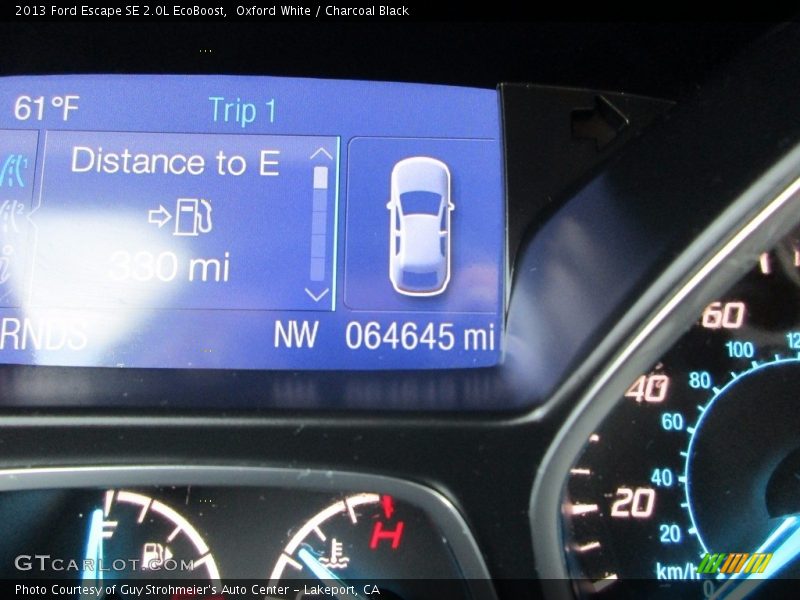 Oxford White / Charcoal Black 2013 Ford Escape SE 2.0L EcoBoost