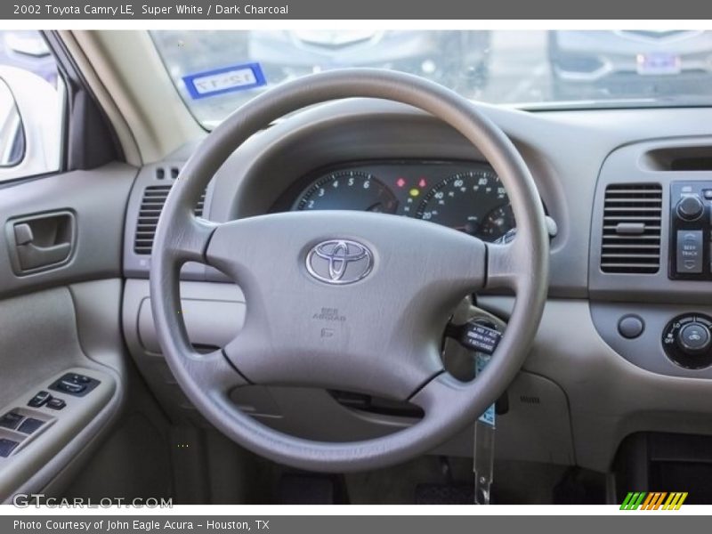 Super White / Dark Charcoal 2002 Toyota Camry LE