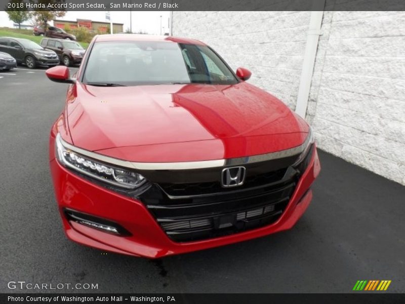 San Marino Red / Black 2018 Honda Accord Sport Sedan