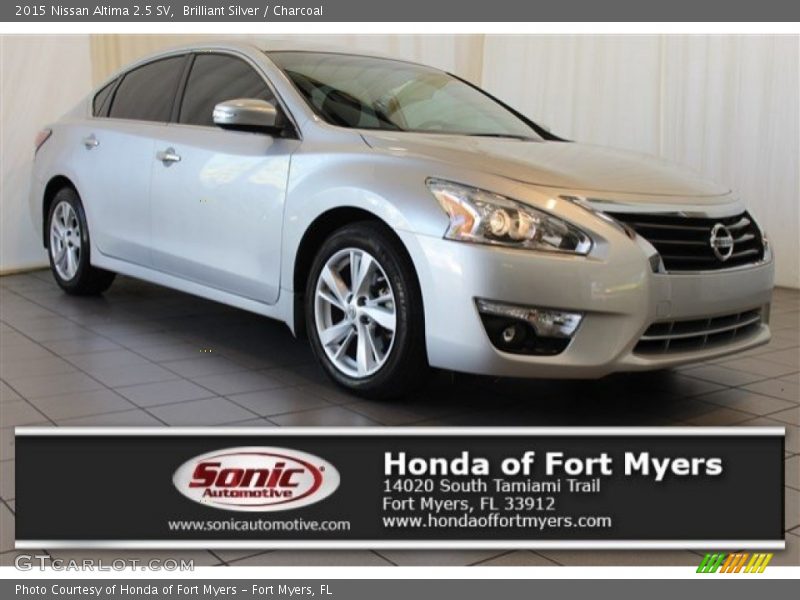 Brilliant Silver / Charcoal 2015 Nissan Altima 2.5 SV
