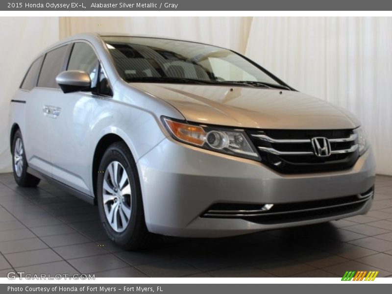 Alabaster Silver Metallic / Gray 2015 Honda Odyssey EX-L