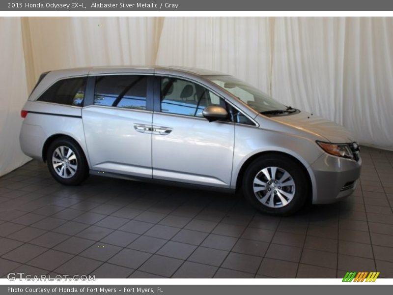 Alabaster Silver Metallic / Gray 2015 Honda Odyssey EX-L