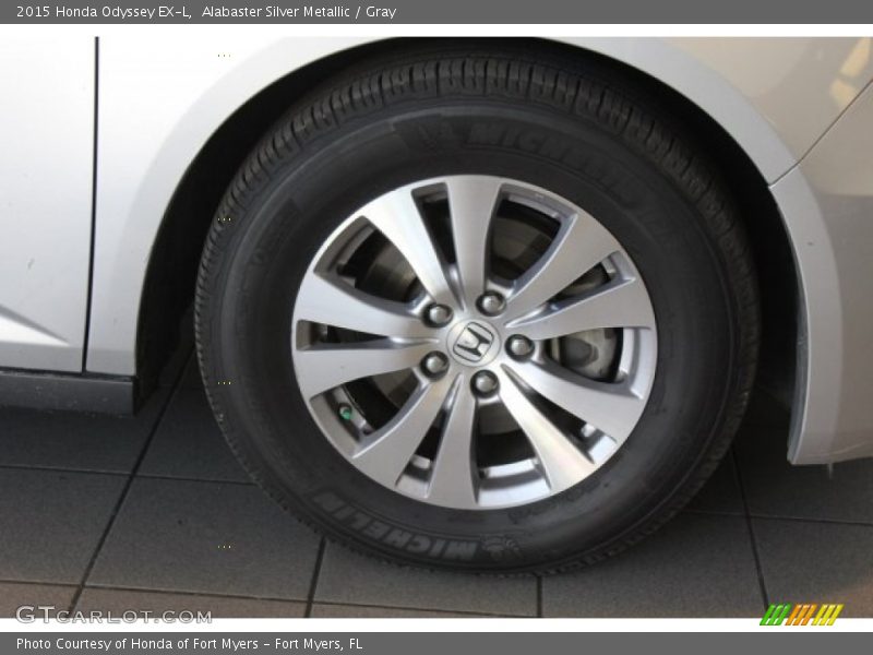 Alabaster Silver Metallic / Gray 2015 Honda Odyssey EX-L
