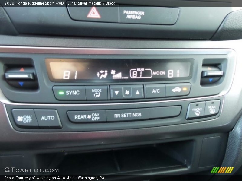 Controls of 2018 Ridgeline Sport AWD