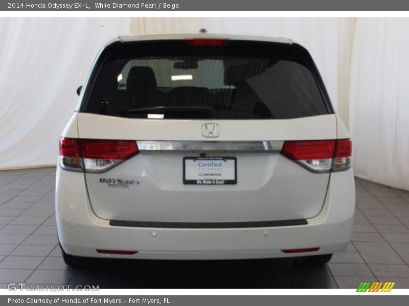White Diamond Pearl / Beige 2014 Honda Odyssey EX-L