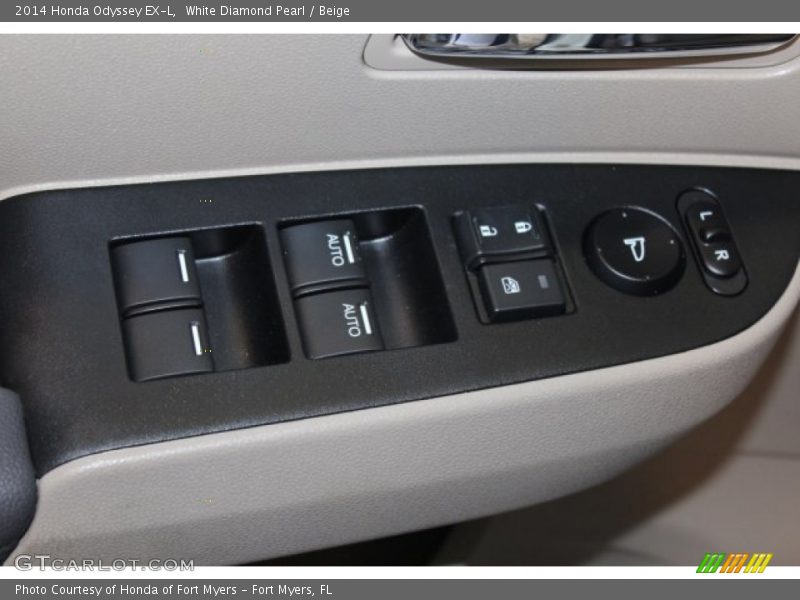 White Diamond Pearl / Beige 2014 Honda Odyssey EX-L