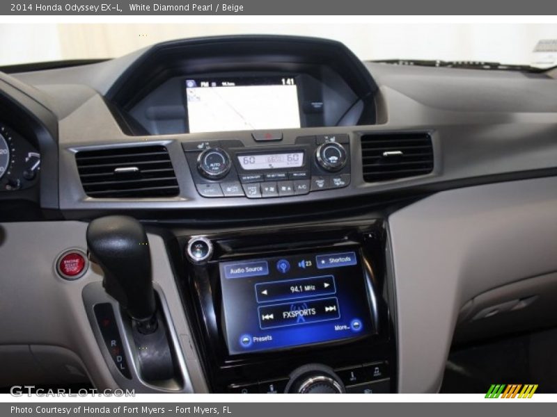White Diamond Pearl / Beige 2014 Honda Odyssey EX-L
