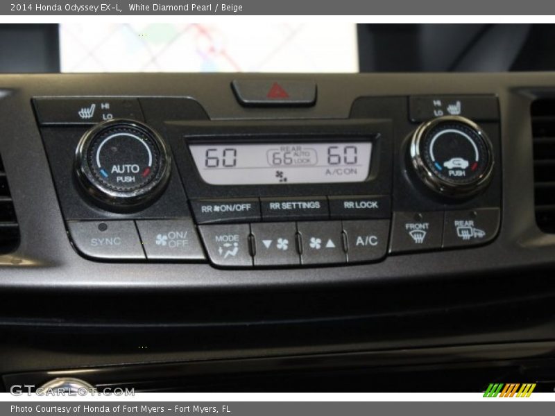 White Diamond Pearl / Beige 2014 Honda Odyssey EX-L