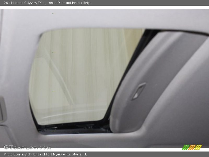 White Diamond Pearl / Beige 2014 Honda Odyssey EX-L
