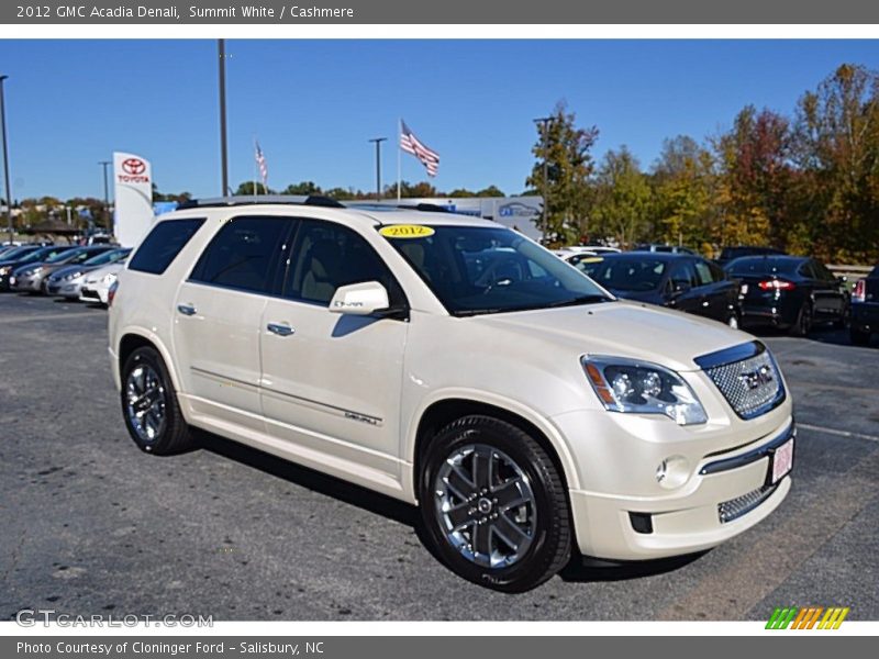 Summit White / Cashmere 2012 GMC Acadia Denali