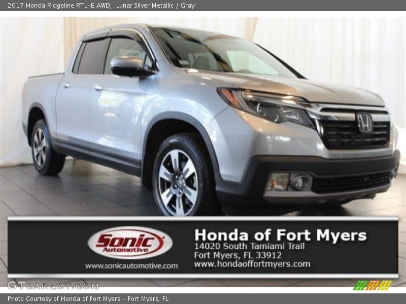 Lunar Silver Metallic / Gray 2017 Honda Ridgeline RTL-E AWD
