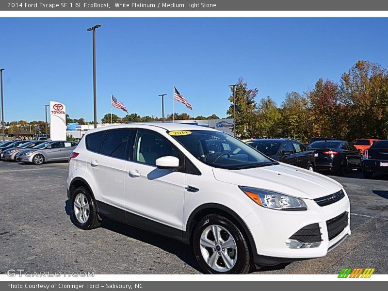 White Platinum / Medium Light Stone 2014 Ford Escape SE 1.6L EcoBoost