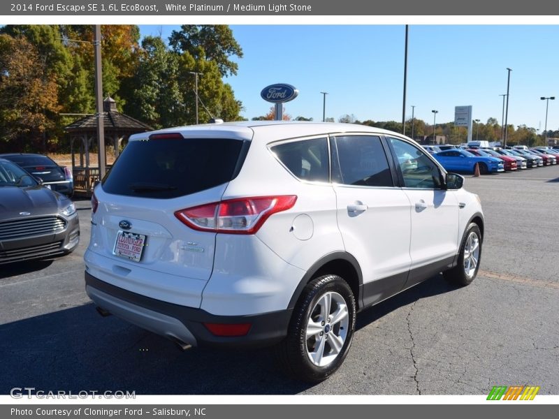 White Platinum / Medium Light Stone 2014 Ford Escape SE 1.6L EcoBoost