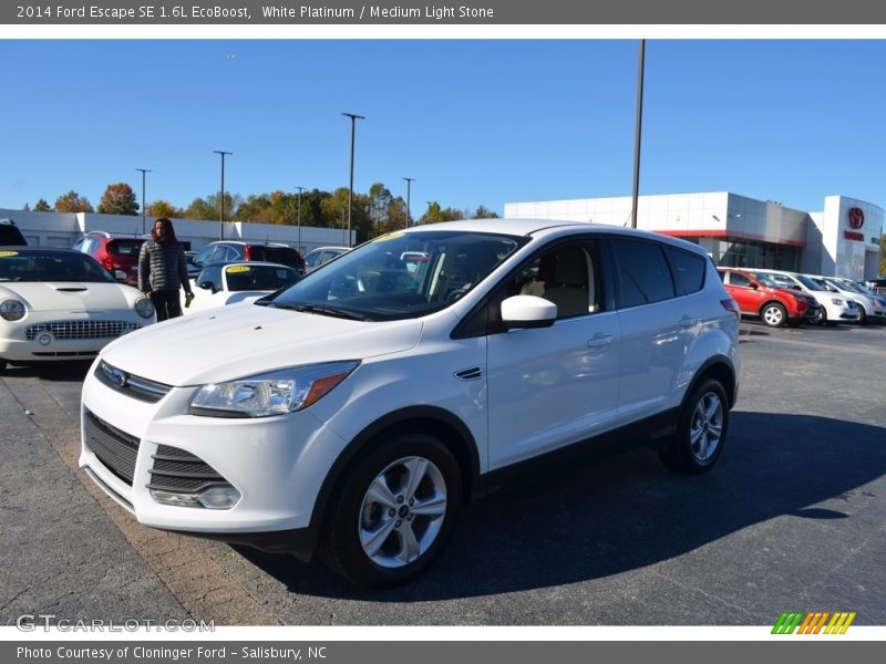 White Platinum / Medium Light Stone 2014 Ford Escape SE 1.6L EcoBoost