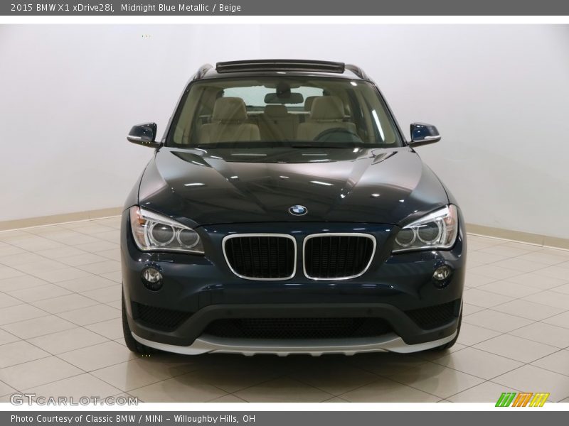 Midnight Blue Metallic / Beige 2015 BMW X1 xDrive28i