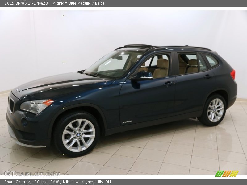 Midnight Blue Metallic / Beige 2015 BMW X1 xDrive28i