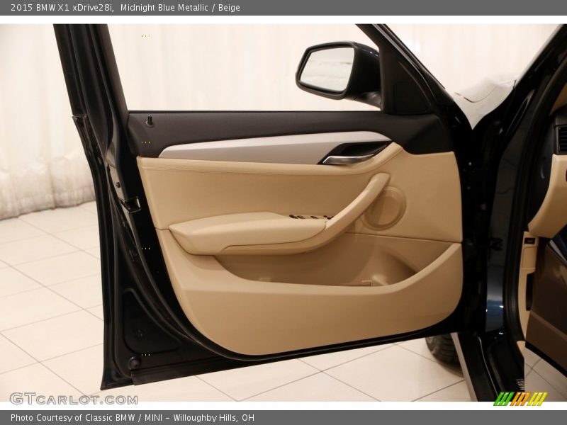 Midnight Blue Metallic / Beige 2015 BMW X1 xDrive28i