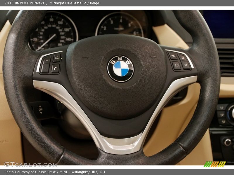 Midnight Blue Metallic / Beige 2015 BMW X1 xDrive28i