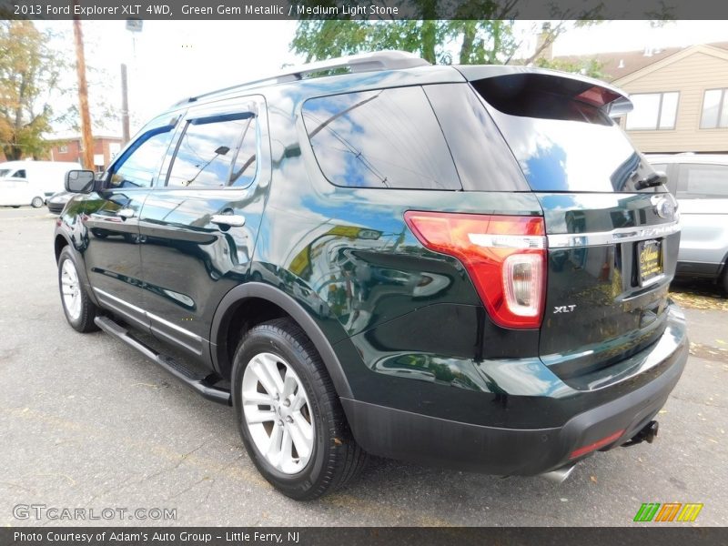 Green Gem Metallic / Medium Light Stone 2013 Ford Explorer XLT 4WD