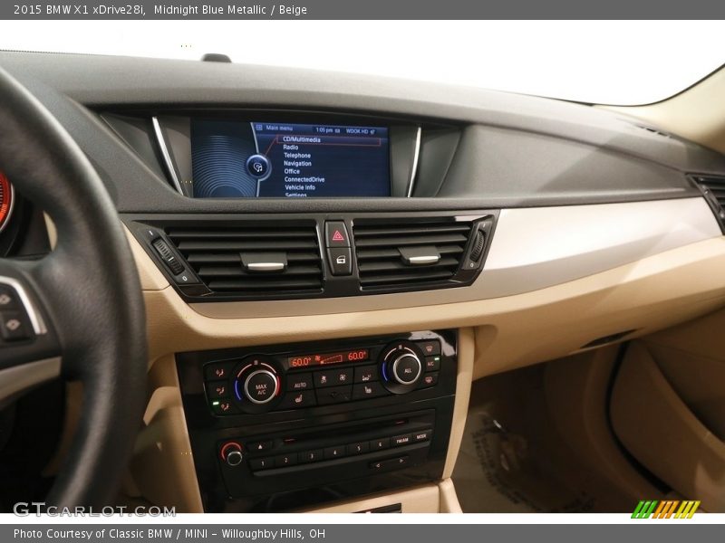 Midnight Blue Metallic / Beige 2015 BMW X1 xDrive28i