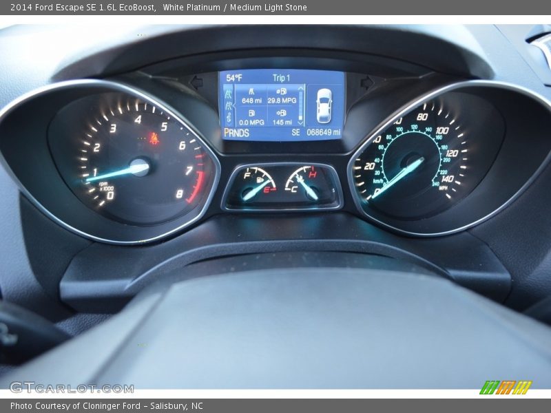 White Platinum / Medium Light Stone 2014 Ford Escape SE 1.6L EcoBoost