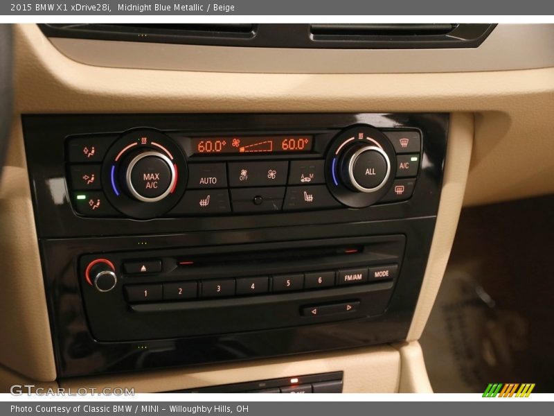 Midnight Blue Metallic / Beige 2015 BMW X1 xDrive28i