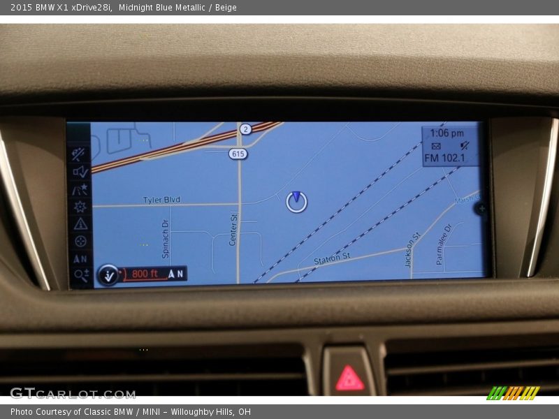 Midnight Blue Metallic / Beige 2015 BMW X1 xDrive28i