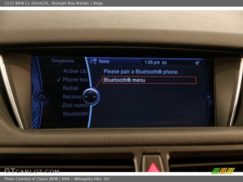 Midnight Blue Metallic / Beige 2015 BMW X1 xDrive28i