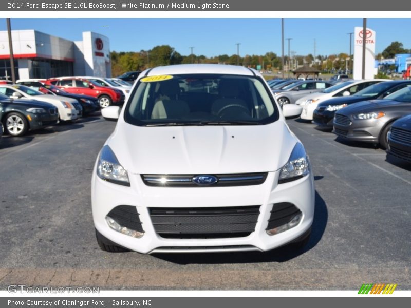 White Platinum / Medium Light Stone 2014 Ford Escape SE 1.6L EcoBoost