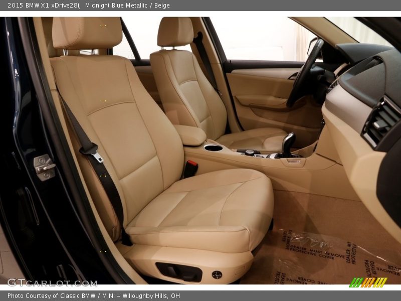 Midnight Blue Metallic / Beige 2015 BMW X1 xDrive28i