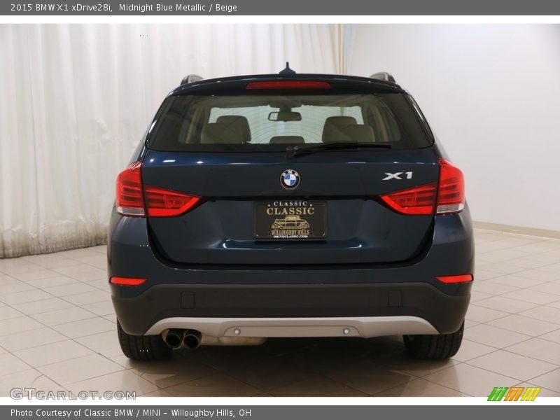 Midnight Blue Metallic / Beige 2015 BMW X1 xDrive28i