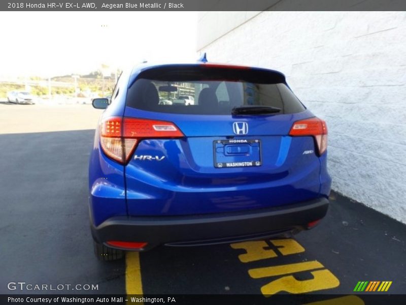 Aegean Blue Metallic / Black 2018 Honda HR-V EX-L AWD