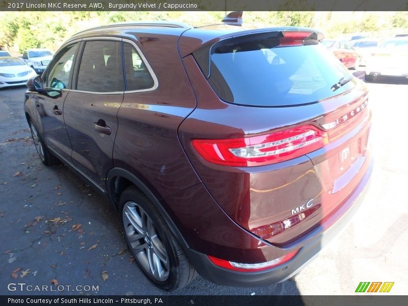 Burgundy Velvet / Cappuccino 2017 Lincoln MKC Reserve AWD