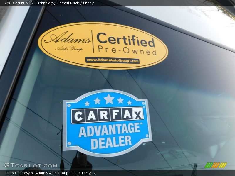 Formal Black / Ebony 2008 Acura MDX Technology
