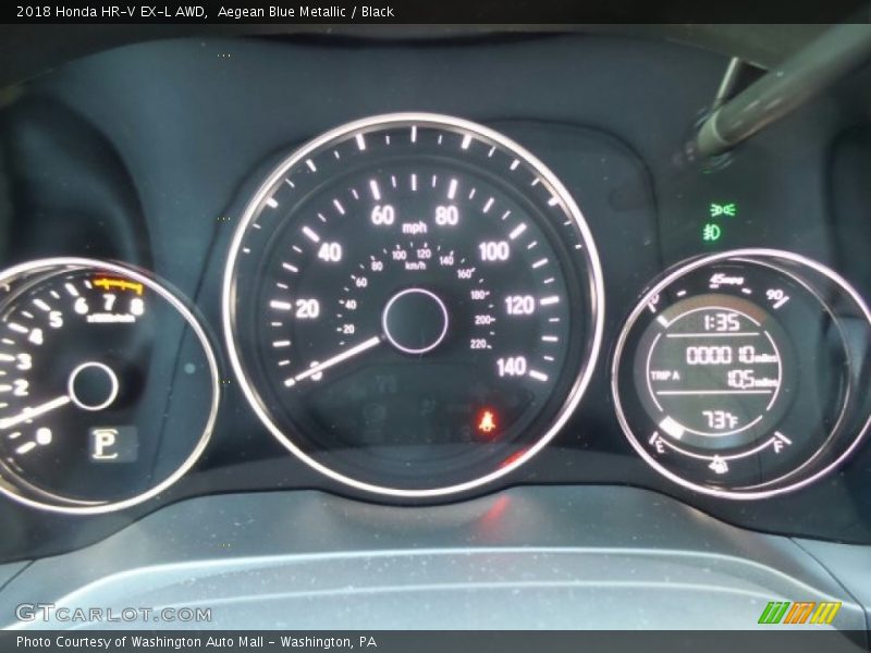 Aegean Blue Metallic / Black 2018 Honda HR-V EX-L AWD