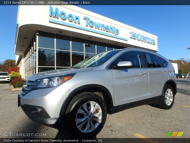 Alabaster Silver Metallic / Black 2014 Honda CR-V EX-L AWD